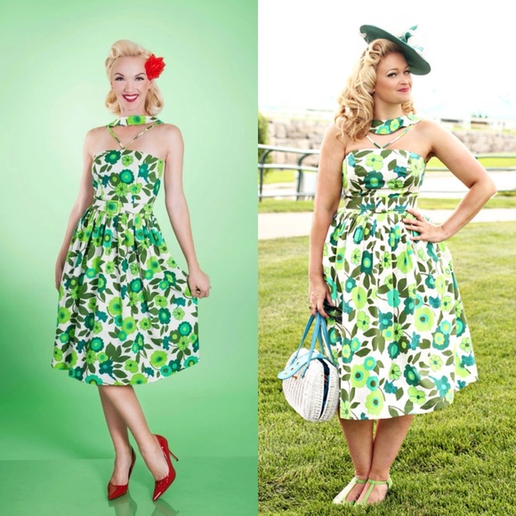 🦄 ALERT 🚨 TATYANA SHIRLEE TEGGE SWING RETRO VINTAGE FLORAL DRESS - Picture 4 of 11